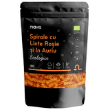 Spirale cu Linte Rosie si In Auriu Ecologice/Bio 250g NIAVIS