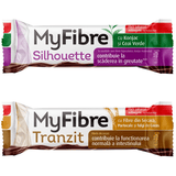 Pachet Baton MyFibre Silhouette cu Konjac si Ceai Verde 40g + Baton MyFibre Tranzit cu Fibre din Secara, Portocale si Fulgi de Cocos 40g SLY NUTRITIA