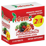 Pachet Magneziu+B6 30 tablete + 30 tablete ADAMS VISION