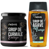 Pachet Sirop de Curmale Ecologic/Bio 300g + Sirop de Agave Light Ecologic/Bio 250ml/350g NIAVIS