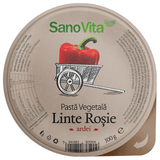 Pasta Vegetala Tartinabila din Linte Rosie cu Ardei si Ceapa 100g SANOVITA