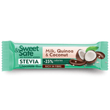 Ciocolata cu Lapte, Quinoa si Cocos cu Indulcitor Stevie Sweet&Safe 25g SLY NUTRITIA