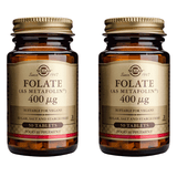 Pachet Folate 400ug 50 tablete + 50 tablete (ca Metafolin) SOLGAR