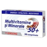 Multivitamine si Minerale + Ginseng 50+ 56 comprimate ZDROVIT